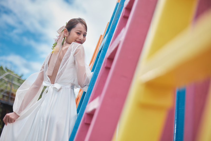 夢のような景色とアートが彩るウェディングフォト