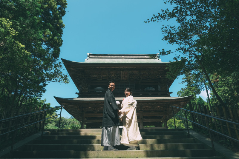 鎌倉・円覚寺のウェディングフォト