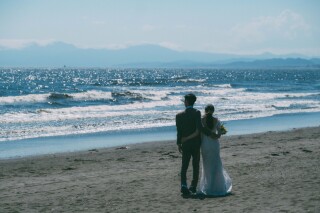 真夏の海岸フォト