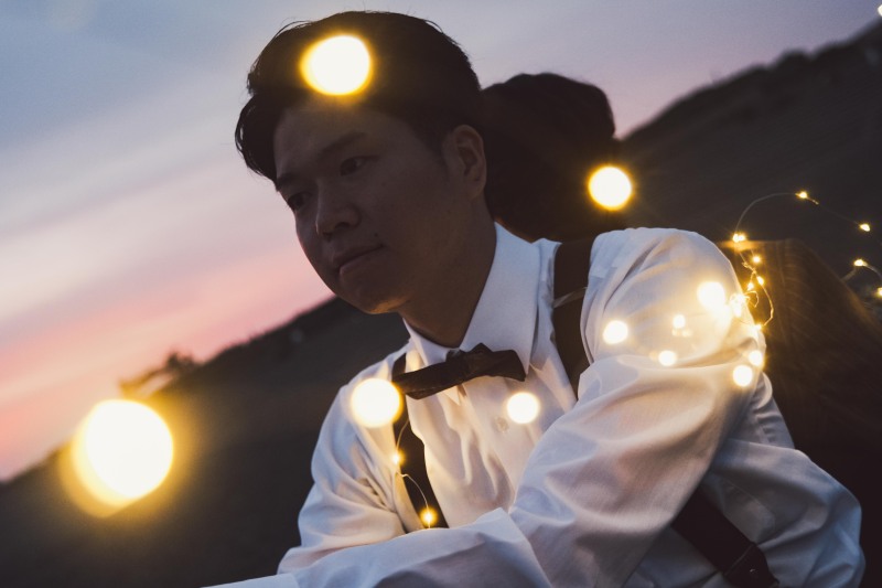 夕方から夜にしかできないウェディングフォト