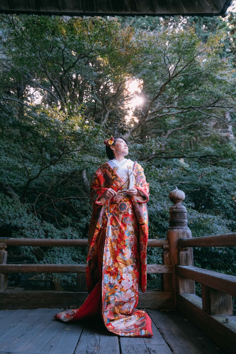 色打掛で楽しむ妙本寺和装フォト