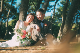 色鮮やかなウェディングフォトを