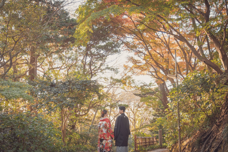 紅葉の季節 秋の妙本寺