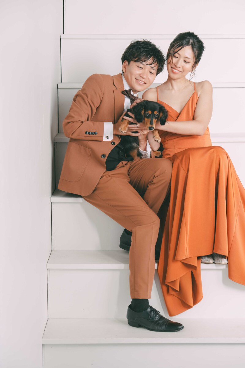 愛犬と一緒に