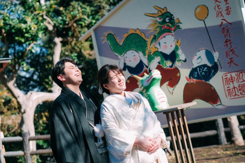 早朝の江島神社で!