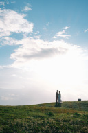 空と、夕日と、シャボン玉と。