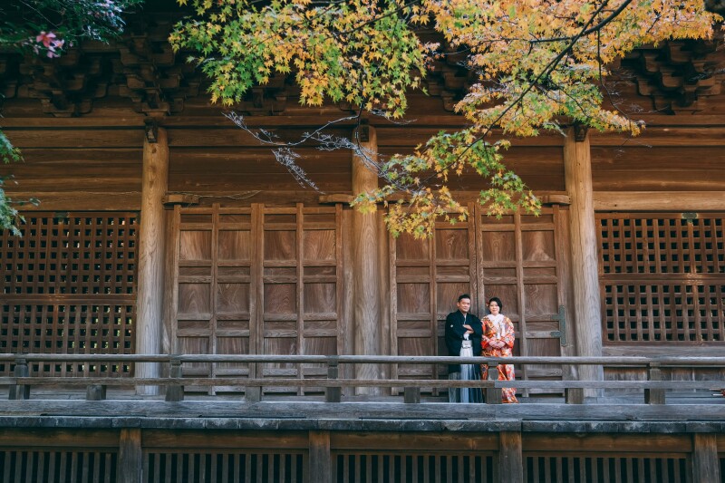 色打掛で楽しむ妙本寺和装フォト