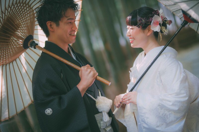 竹林と和装 ~報国寺~