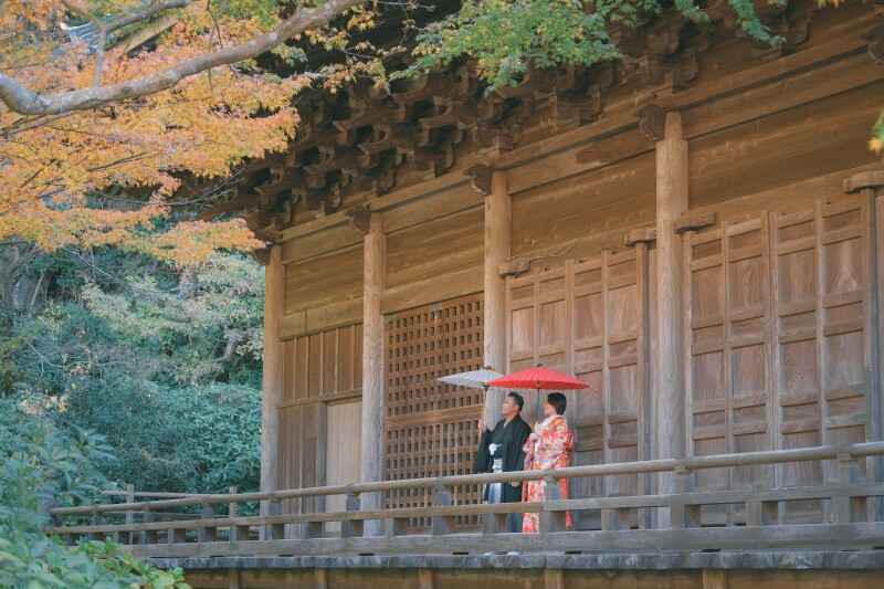 色打掛で楽しむ妙本寺和装フォト