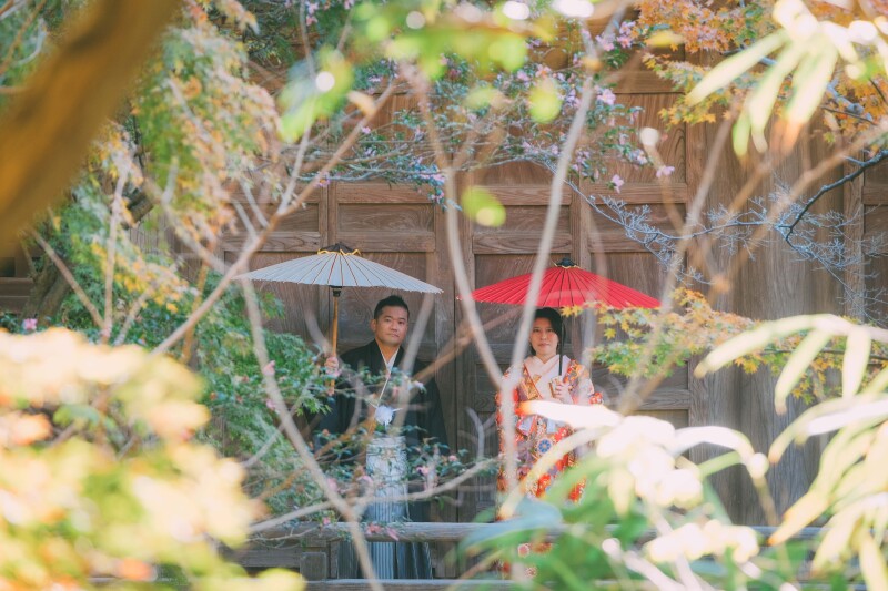 色打掛で楽しむ妙本寺和装フォト