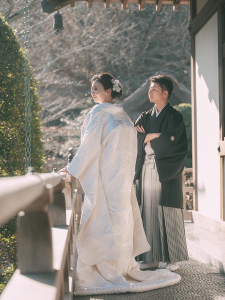 報国寺で和装フォト