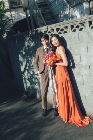 お持込みブーケでのロケーション撮影