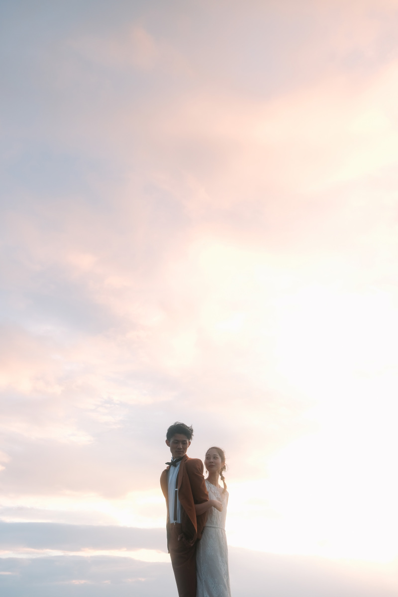 空と、夕日と、シャボン玉と。