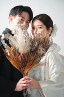 仲の良いお二人の姿を和装