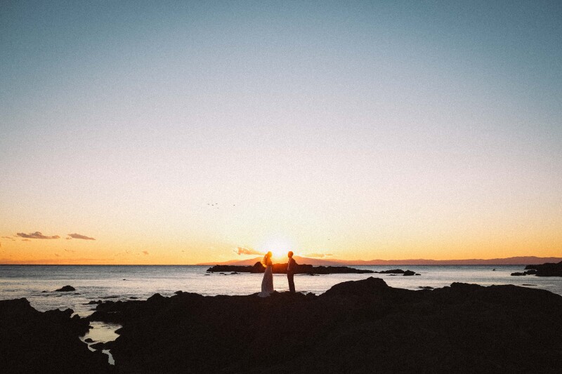 城ヶ島の夕陽撮影