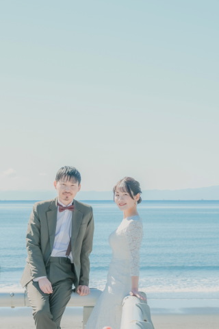 青空の中の江ノ島