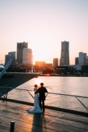 大桟橋でロマンチックな撮影を