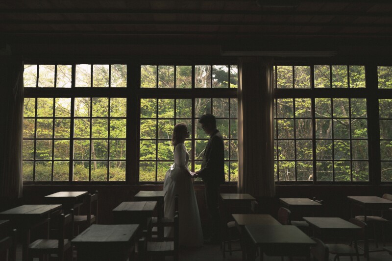 レトロな小学校で撮るウェディングフォト