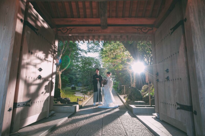 竹林と和装 ~報国寺~