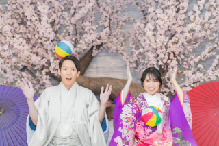 \桜を独占して二人らしく空間コーディネートもOK/アイテムの持込歓迎!