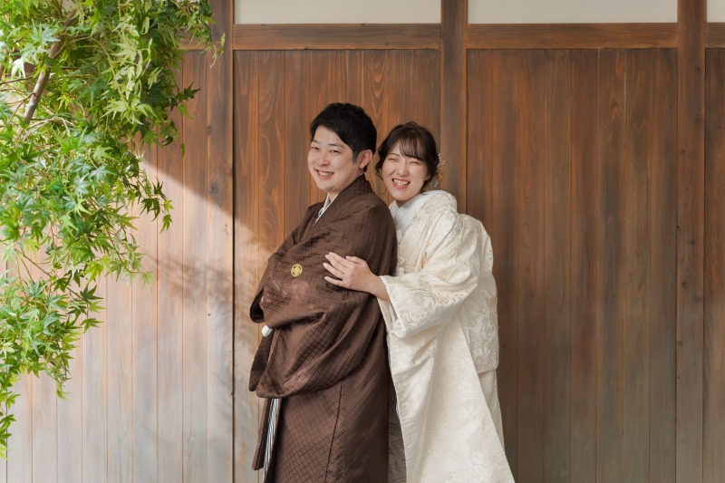屋内庭園スタジオでお2人らしく。