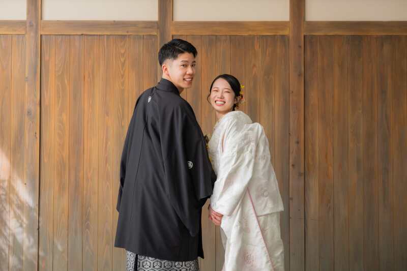 屋内庭園スタジオでお二人らしく♡