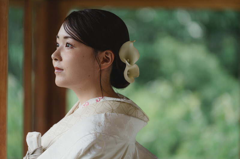和風なヘアメイク