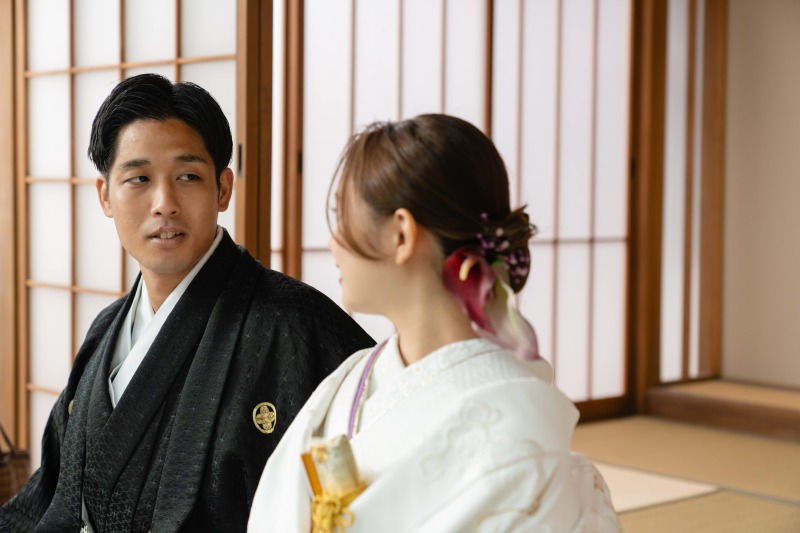 屋内庭園スタジオで雅やかな撮影を。