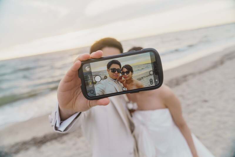 緑と夕日の稲毛海浜公園撮影！