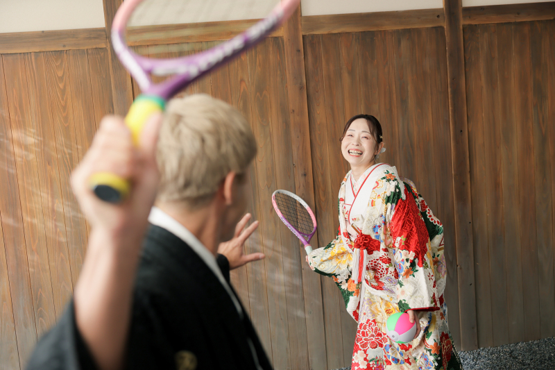 和庭園での撮影!