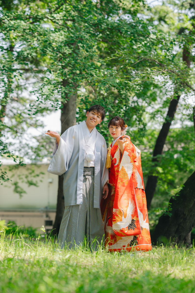 初夏の大宮公園で和装撮影