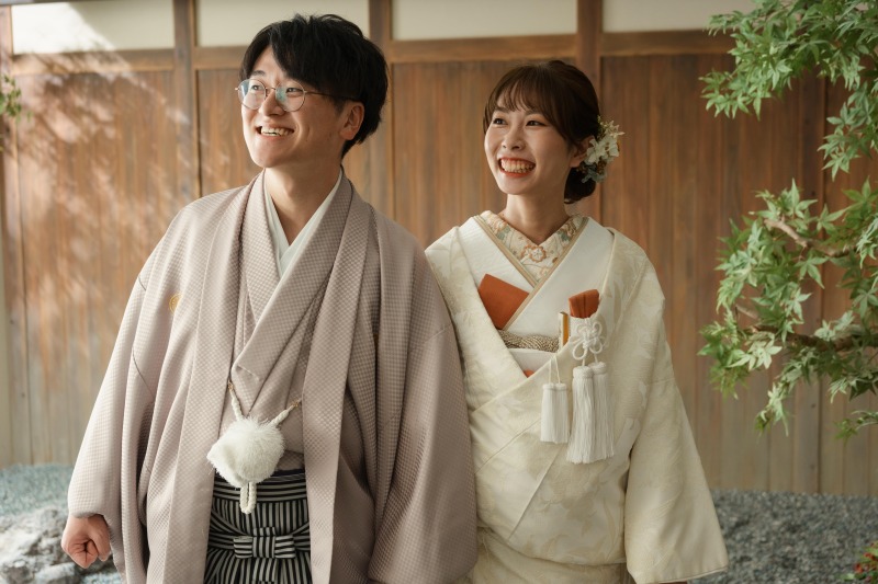 屋内庭園で本格的な和装撮影!