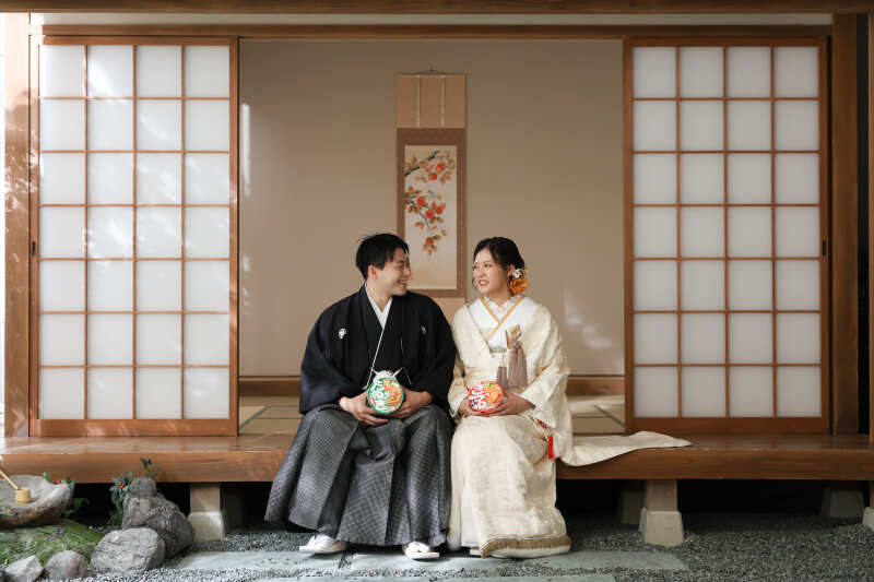 和装姿が映える、屋内庭園スタジオ♪