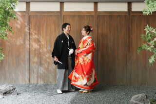 屋内庭園で和装撮影！