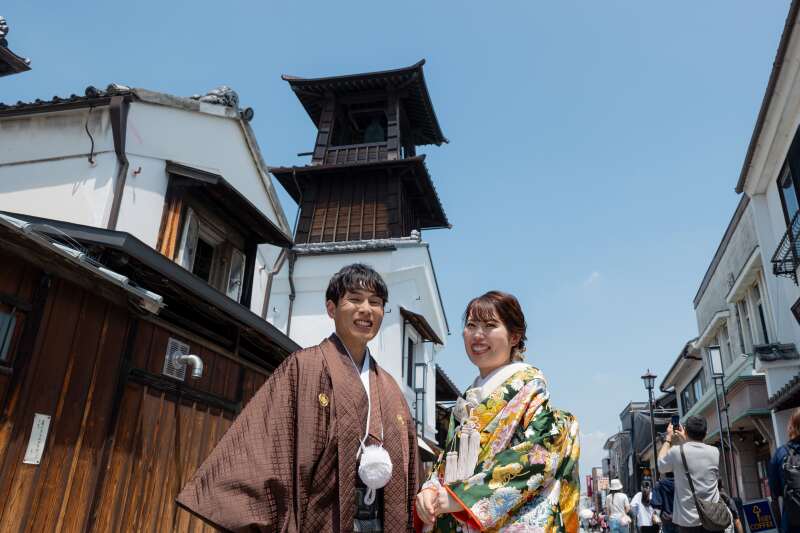 川越の街並みと共に。