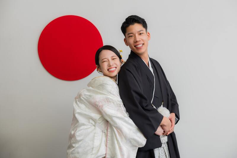 屋内庭園スタジオでお二人らしく♡