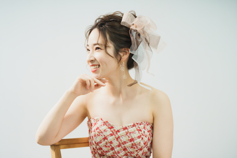 お団子ヘアが可愛い