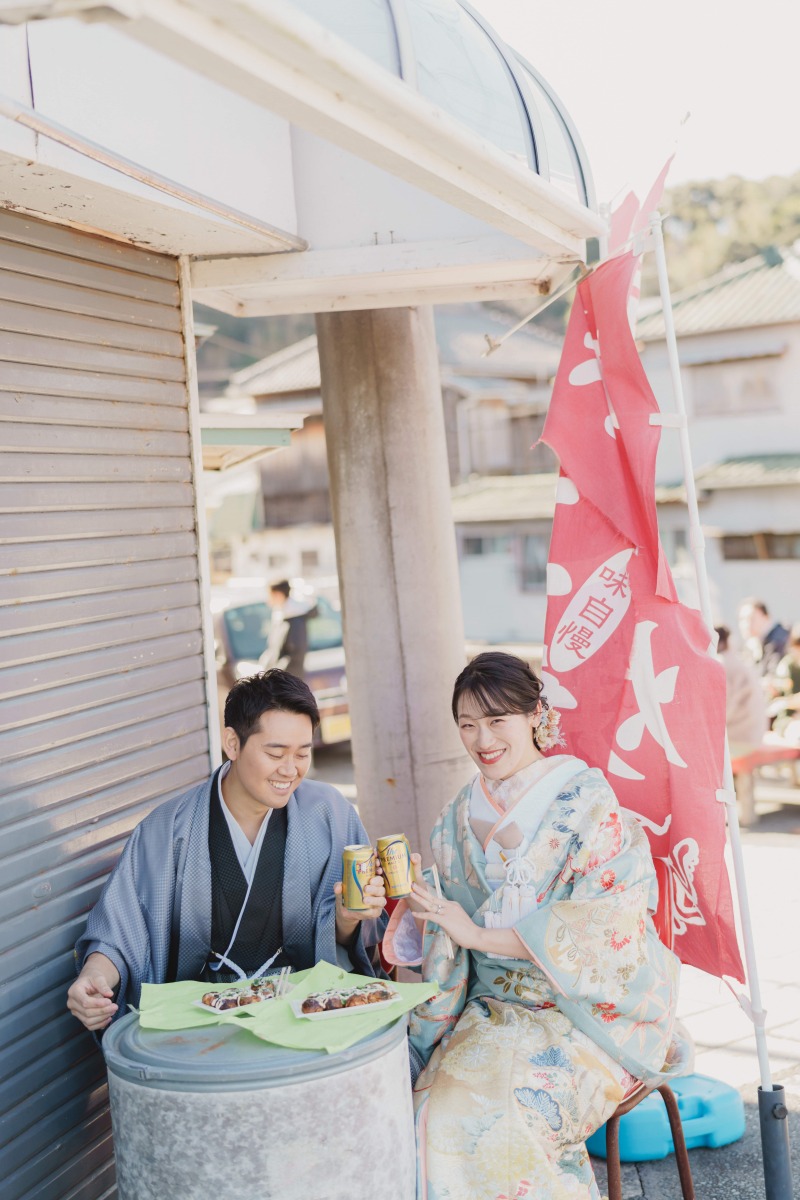 菜の花もレトロな街並みも♡和装で満喫する伊豆！
