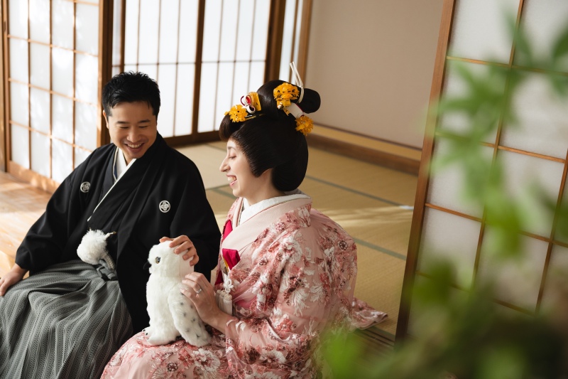 屋内庭園スタジオで