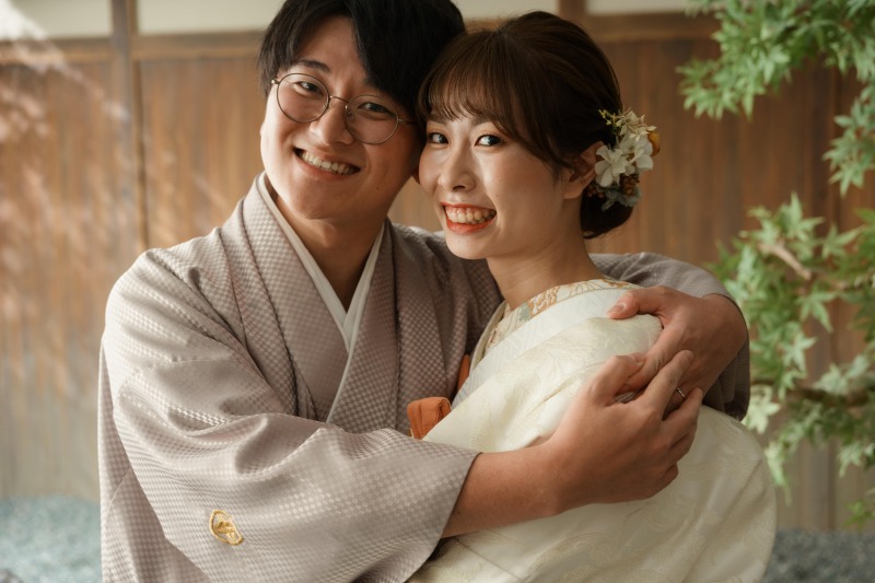 屋内庭園で本格的な和装撮影!