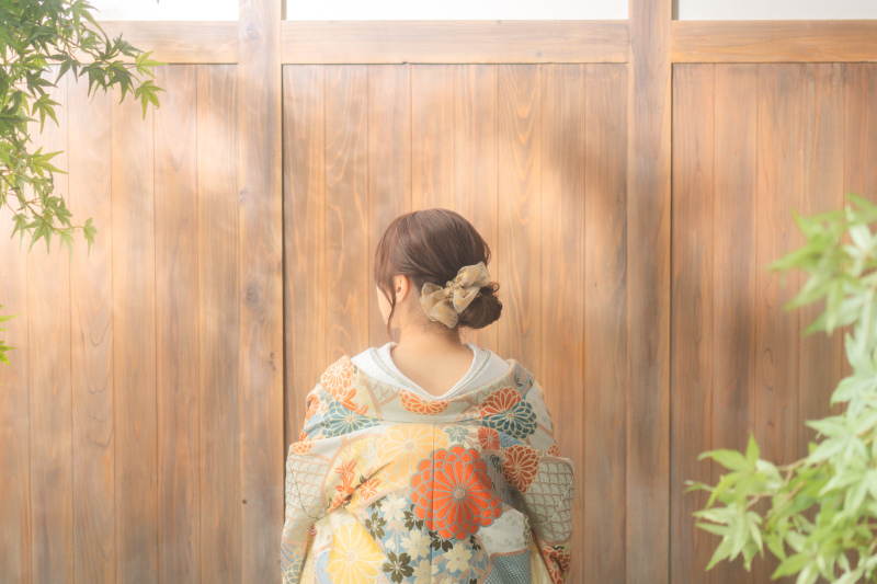 和装ヘアにもリボンを♪