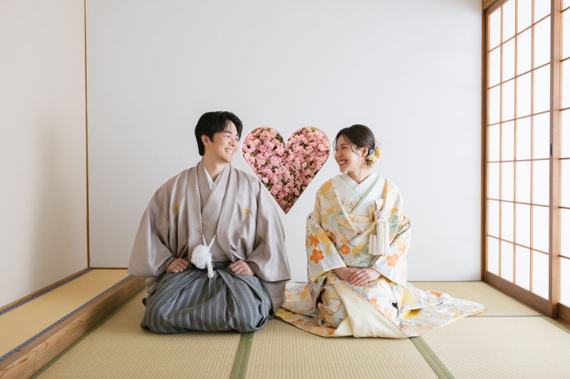 【屋内庭園スタジオ】笑顔いっぱいのおふたりを！