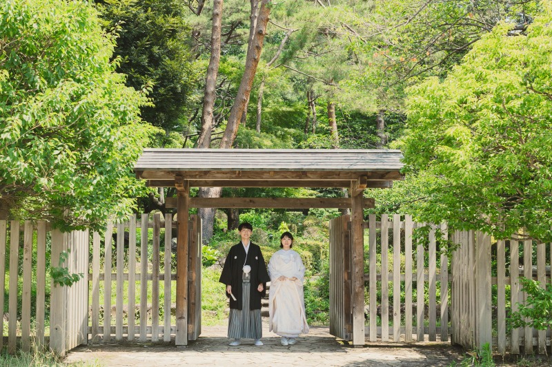 緑いっぱいの大宮公園で和装ロケーション