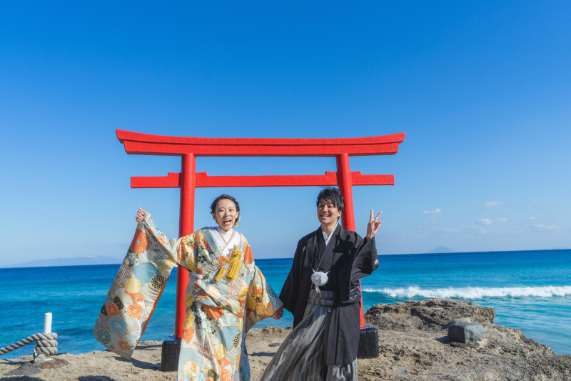 海が見える 白浜神社