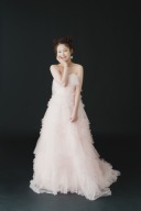 ライトピンクのチュールドレス