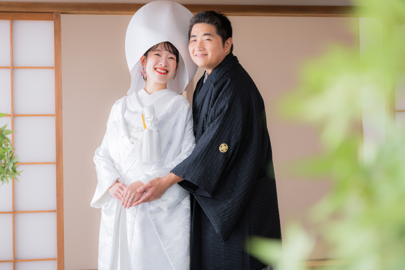 色打掛+白無垢+綿帽子の3パターンで撮影!