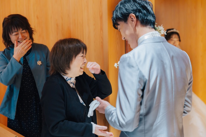 ご家族に見守られてのチャペル撮影