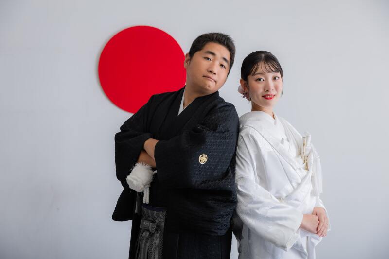 色打掛+白無垢+綿帽子の3パターンで撮影!