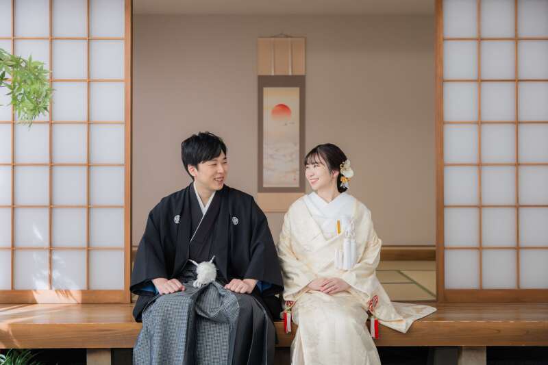 屋内庭園スタジオでの撮影です！