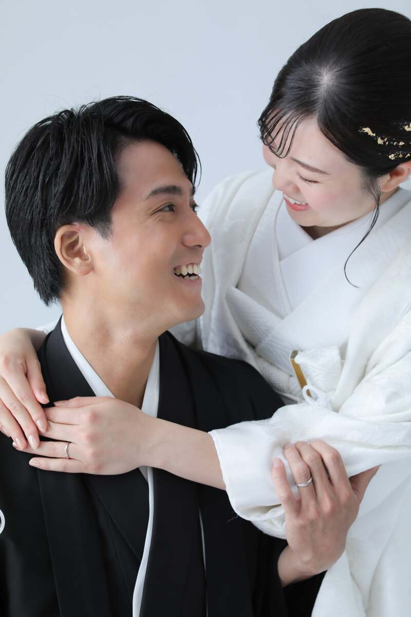 色打掛と白無垢。和装2着での撮影。